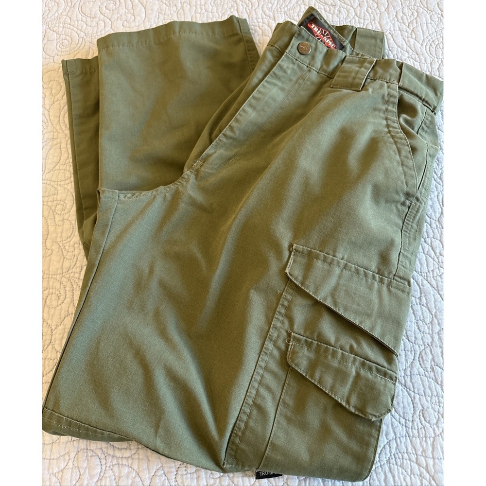 Tru-Spec Mens 30x30 Cargo Tactical Pants Ripstop Green Work BDU Utility